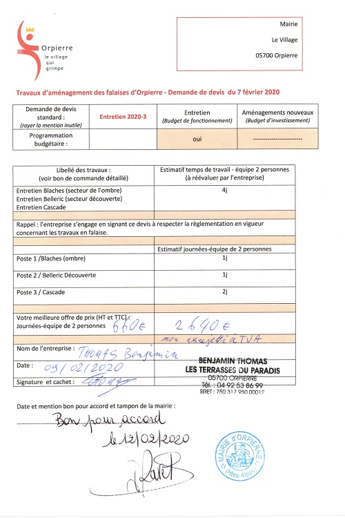 Devis signé Devis signé